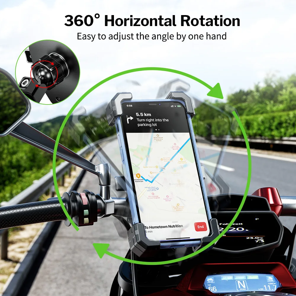Deelife Motorcycle Phone Holder Wireless Charger for Moto Mobile Smartphone Stand Motorbike Cellphone Bracket Support