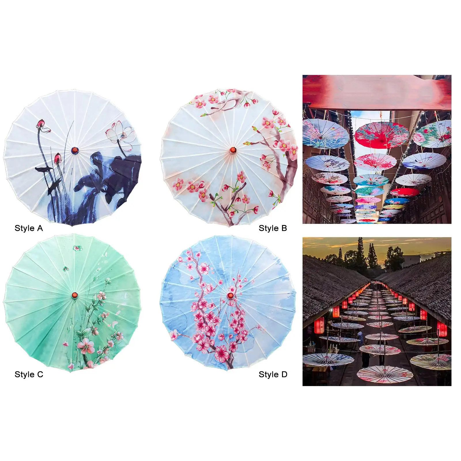 Ancient Dance Umbrella 32 inch Sunshade Rainproof Chinese Oiled Paper Umbrella for Costumes Decoration Events Wedding Party paper umbrella