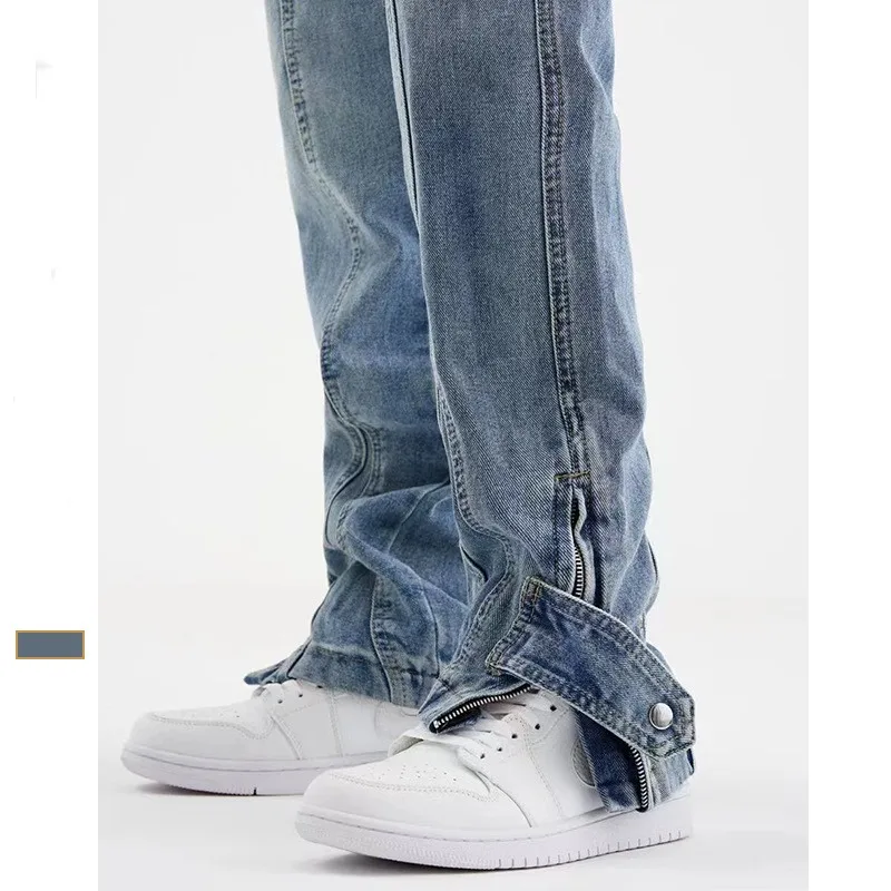 Blue Jeans 2023 Fashion new simple style jeans men's straight loose pants trend handsome pants Designer Vintage