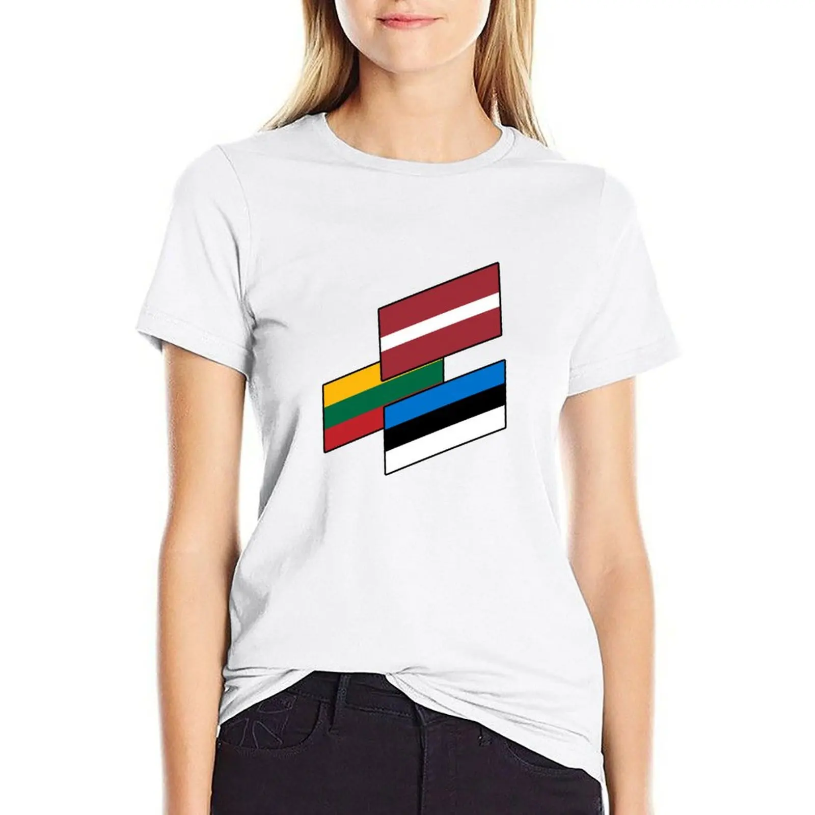 

The Baltic States Flags T-shirt aesthetic clothes tees t-shirts for Women graphic tees