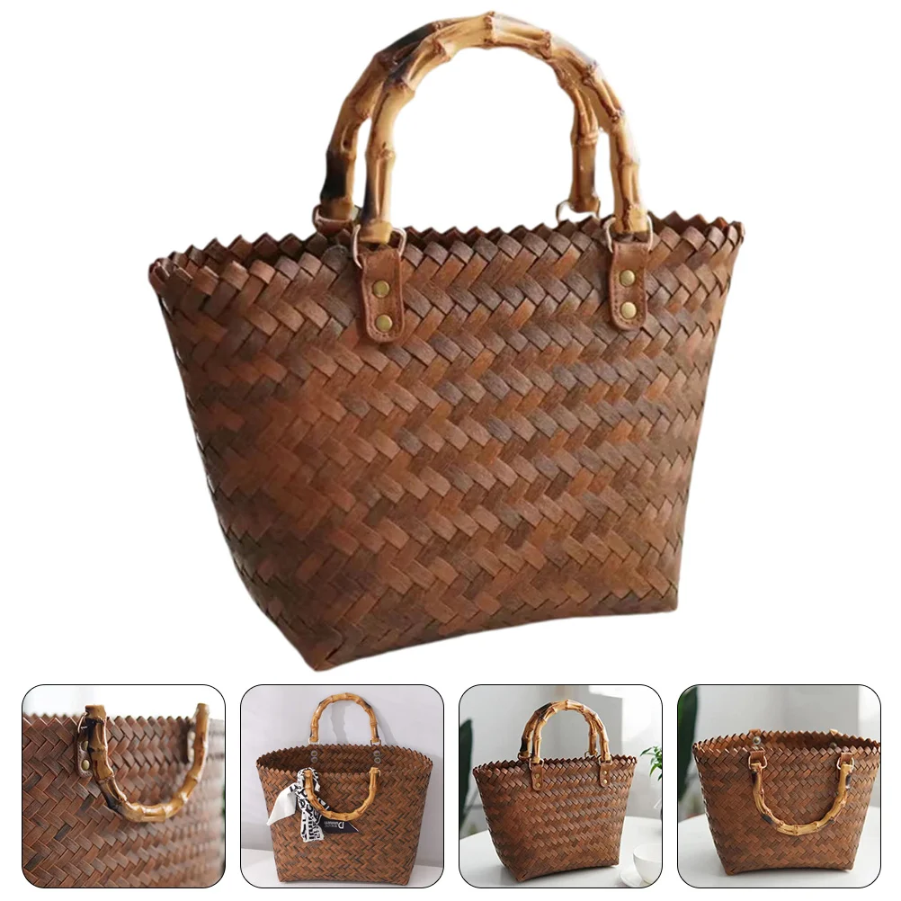 

Woven Tote Beach Bag for Women Summer Outdoor Picnic Straw Basket Handbag Womens Handbags