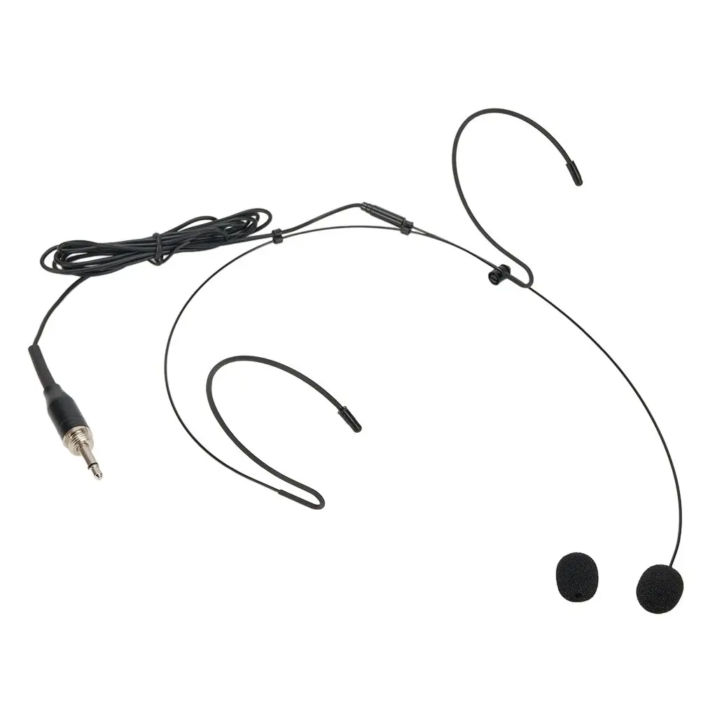 

Accessories 100% Brand New Microphone Cover Headworn Black Double Earhook For Sennheiser Headset Mic Omnidirectional