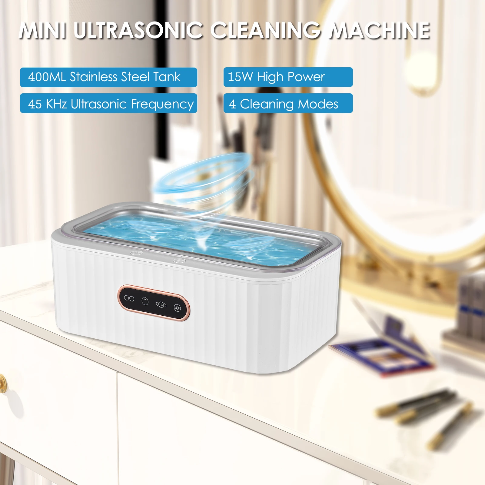 Ultrasonic Cleaner Washer USB Rechargeable Mini Cleaning Machine Portable  Office Home Travel Jewelry Glasses Watch Cleaner 300ML - AliExpress