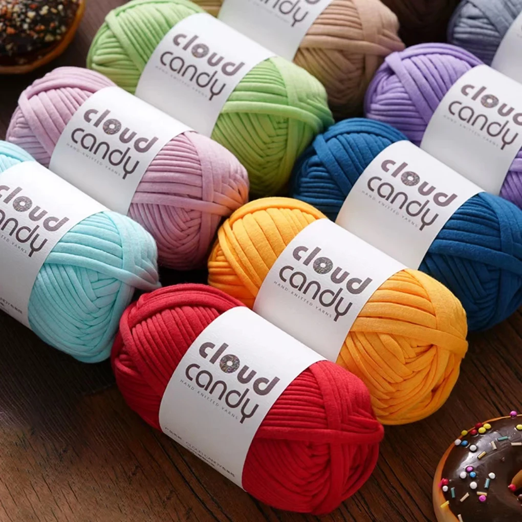 Diy Handmade Bag Basket Polyester Knitting Crochet Tshirt Yarn 3