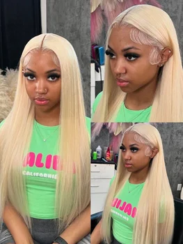 613 Human Hair Wig Vietnamese Raw Straight Hd Lace Frontal Wigs 13x4 13x6 360 Blonde Lace Front Human Hair Wig 180% 210% Density 1