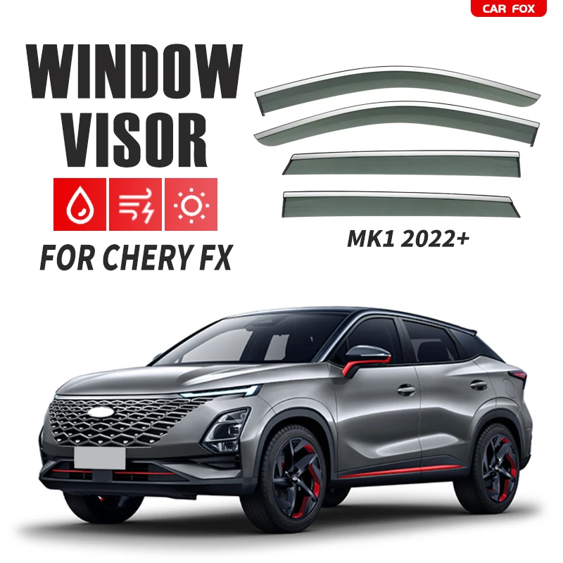 

For Ch-ery FX MK1 2022-2023 Plastic Window Visor Vent Shades Sun Rain Deflector Guard FOR Chery FX MK1 2022-2023