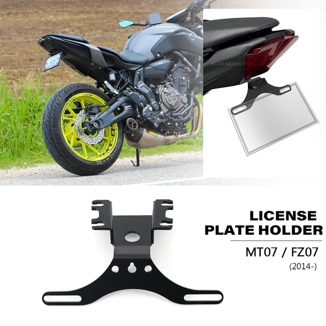 Motorcycle Rear License Plate Holder Bracket Tail Tidy Fender Eliminator For  Yamaha MT-07 FZ-07