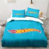 3D Hot Wheels Racing printed bedding set pillowcase quilt cover bedspread set children's room bedding set luxury birthday gift 5