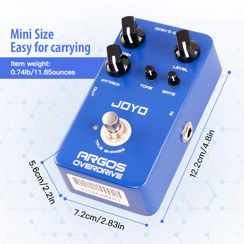 JF-23 ARGOS OVERDRIVE Guitar Pedal Argos Overdrive Tones Noise Reduction Circuit