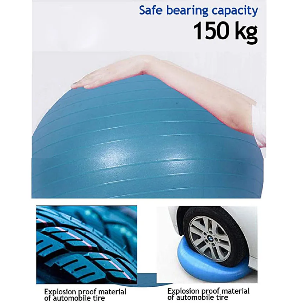 45cm/55cm/65cm/75cm/85cm PVC Fitness Balls Yoga Ball Thickened Explosion-proof Exercise Equipment Balance Ball Home Gym Training