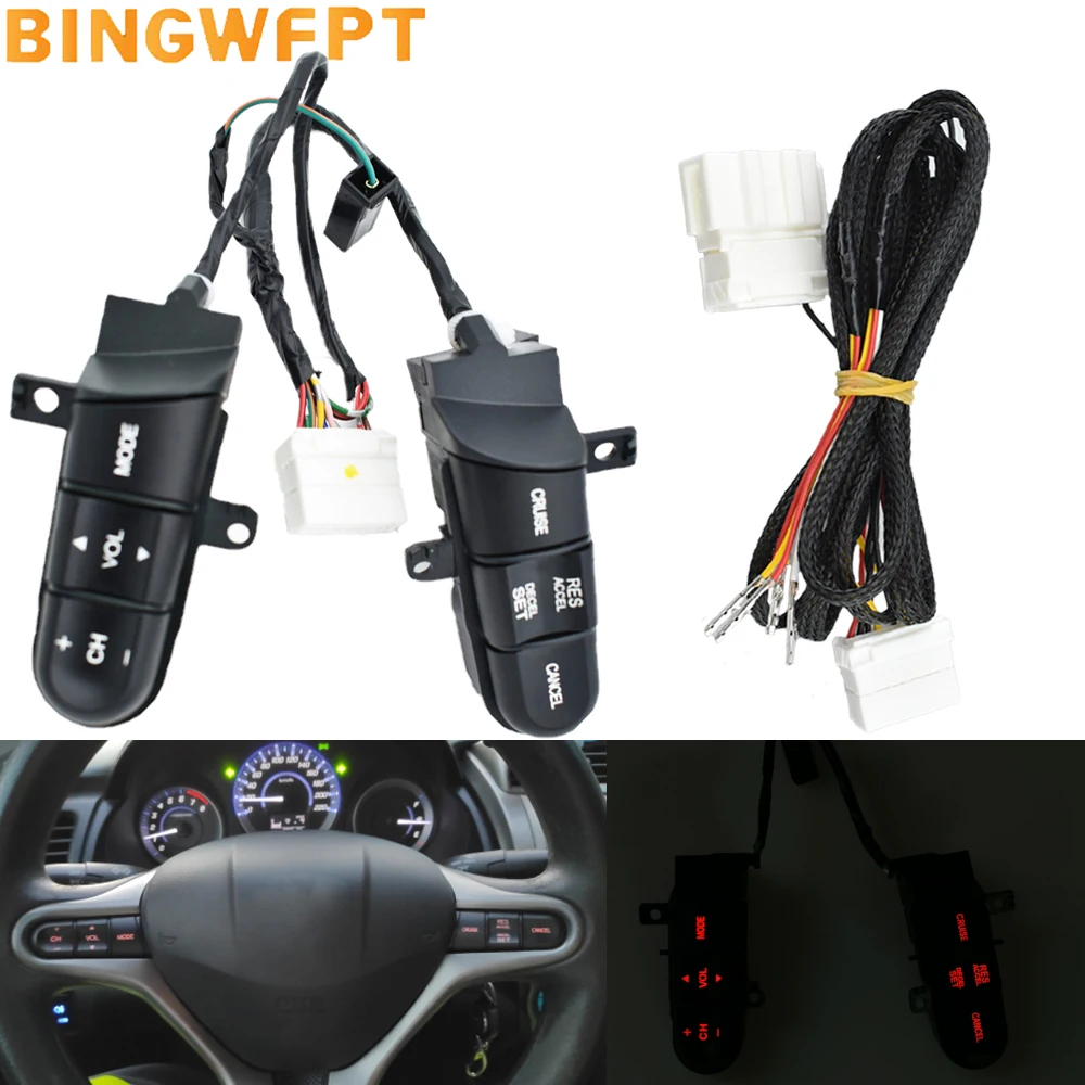 Bingwfpt Premier Quality Steering Wheel Switches Buttons For Honda