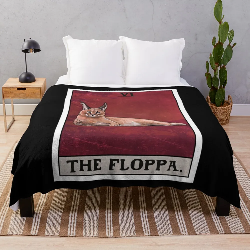 

The Floppa Tarot Card Throw Blanket Furry Blankets Velour Double Summer Blanket