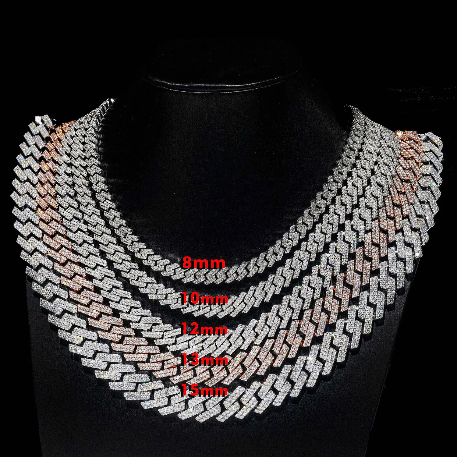 Mens Bracelets 925 Sterling Silver 45-60cm 10mm Cuban Chain