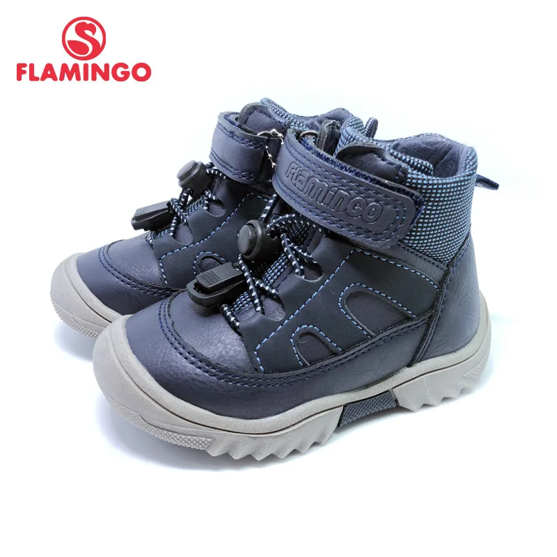 FLAMINGO  Brand Lace-Up Boots Warm Anti-slip Arch Size 22-27 Kids Shoe for boy Free Shipping 202B-Z5-2049