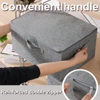 Large Capacity Fabric Storage Boxes with Lids and Handles - Foldable Covered Bins for Clothes, Toys - for Closet, Bedroom, Home 2