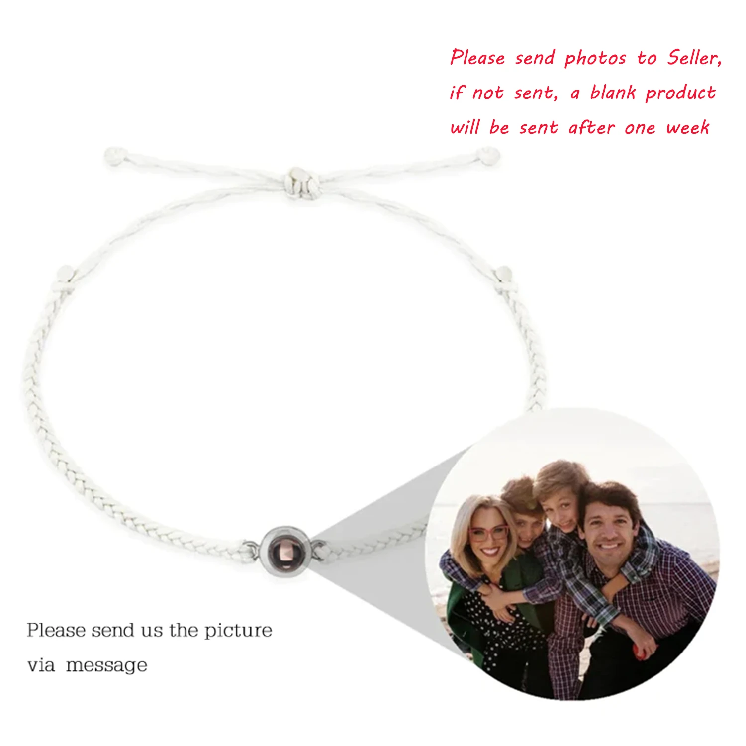Pulsera con foto circular personalizada, de proyección, regalo familiar personalizado con pareja, conmemorativa, cumpleaños, día de San Valentín| | -