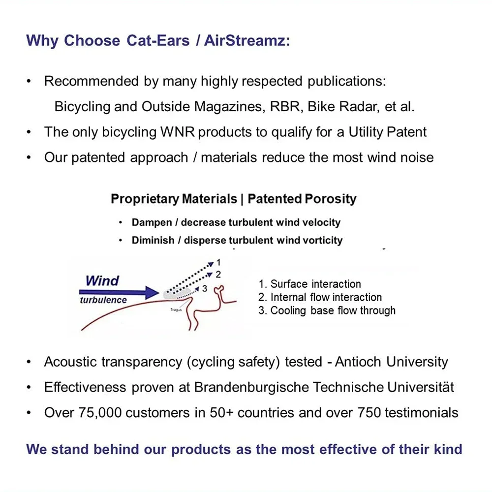 Cat-Ears Airstreamz Cycling Windruis Reducer