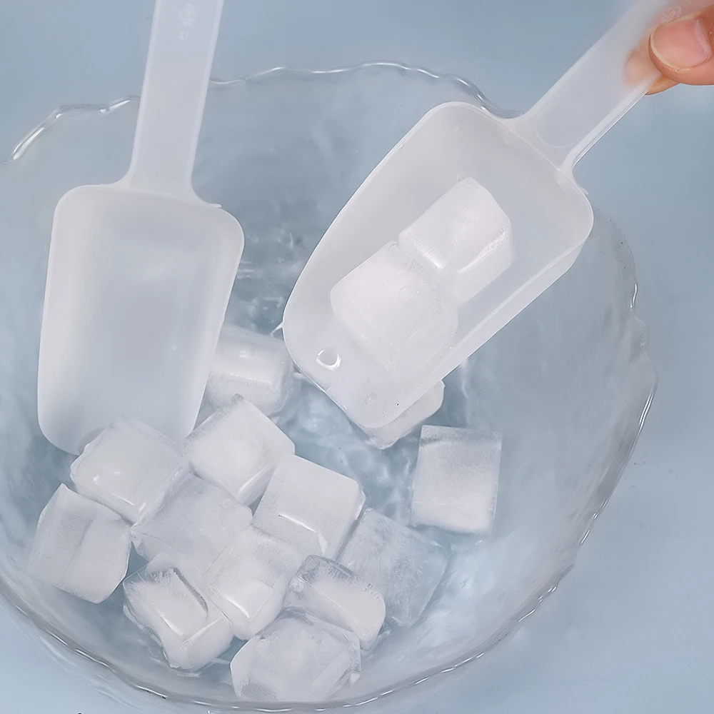 Ice Shovel 10/5Pcs Plastic Ice Scoops Mini Transparant Party Bar Buffet Kitchen Gadget for Candy Dessert Grain Dry Goods Scoops