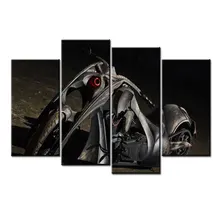 

4 Pieces Dark Machine Motorcycle Posters Painting on the Wall Modular Home Decoration Accesories Modern Room Decor Home Decor