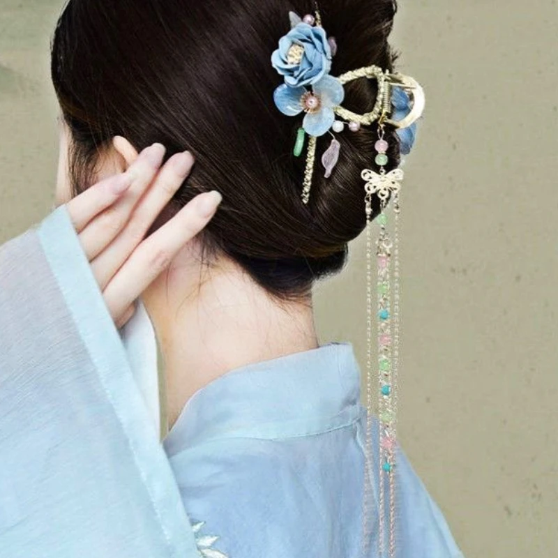 

Antique Style Hair Accessories Classical Orchid Cheongsam Ancient Costume Tassel Hairpin Hanfu Headpiece