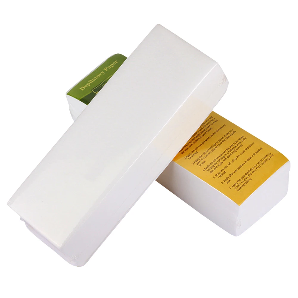 100Pcs Wax Paper Hair Removal Waxing Strips Waxing Papers Wax Strip Depilatory Paper