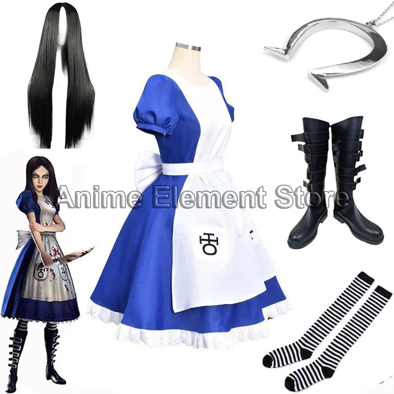  Cos2be Alice Madness Returns And Anime Maid Dress Cosplay  Classic Lolita Fancy Apron Costume : Clothing, Shoes & Jewelry