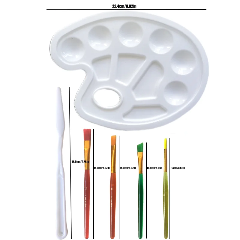 Oval palette for Chinese painting gouache oil painting acrylic watercolor palette special color box