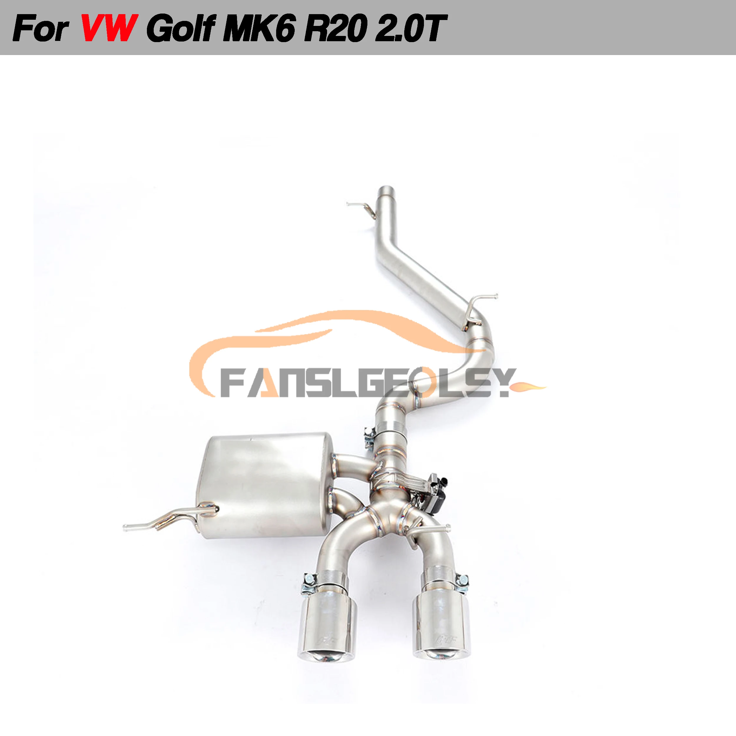 

For VW Golf MK6 R20 2.0T Stainless Steel Catback Performance Exhaust System Valve With Muffler Pipes Tuning exhaust assembly