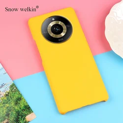 Luxury Rubberized Matte Hard Plastic Case Cover - Sleek Back Protection - Realme 11ProPlus (Yellow)