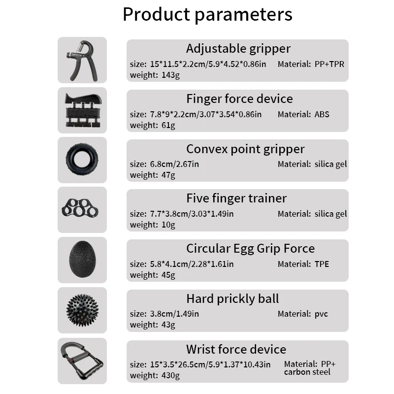 Description Picture 3 of itemAdjustable Finger And Forearm Strengthening Kit - Improve Grip Strength And Flexibility With Resistance Hand Grippers