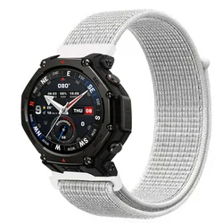 Nylon Loop Band in Black - Breathable & Adjustable - Width 22mm (Reflective white)