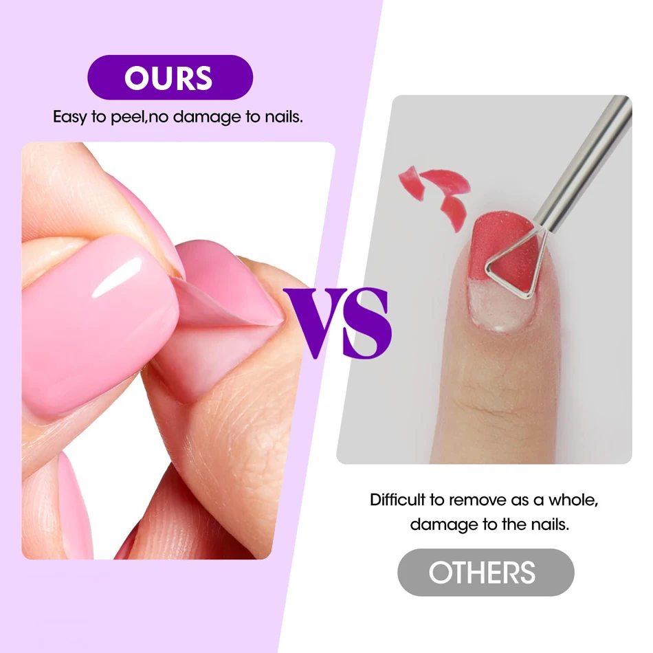 15ML Peel Off Base Gel Transpare No Need Remover Nail Tips Glue Gel Peelable Base Coat For Practice Beginner CHUNSHU