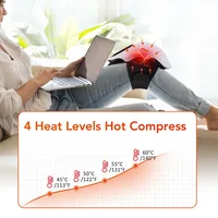 3-in-1 Cordless Heated Knee Massager,Smart Infrared Vibration Massage for Elderly Leg Joint Shoulder Elbow, Large LED Screen 3