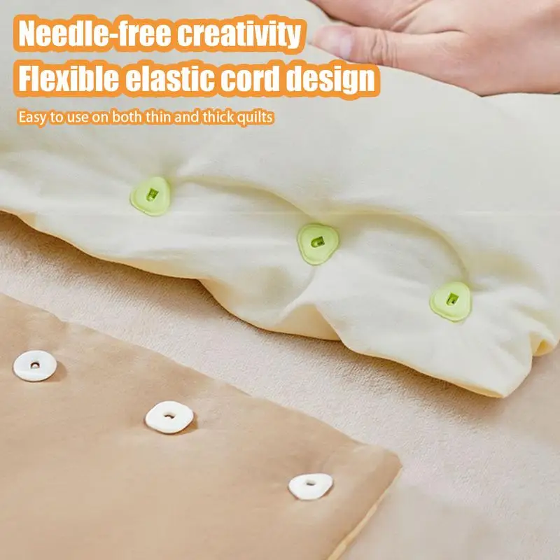 Comforter Clips Elastic Rope Quilt Fixator Duvet Corner Holders Safe Locking Comforter Fixer Quilt Fixing Clips For Sheets 2