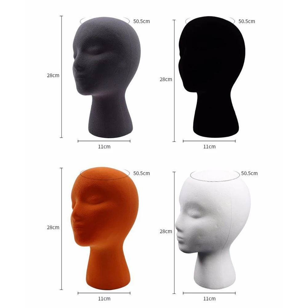 Female Mannequin Styling Head Mold Wig Glasses Hair Accessories Holder Showing Display Rack Women Model Photo Studio Prop