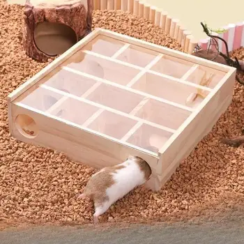 Maze Tunnel Toy Enrichment Playing Hiding Tool Exercising Hamster Room Multi Chamber Hideout Hamster Digging Box Pet Habitat