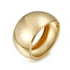 New Arrival Large Size Wide Smooth Alloy Statement Cuff Bracelet Gold Color Hoho Chunky Bangle for Girls Women Fashion Jewelry 6