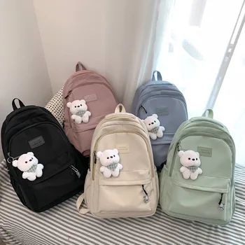 Nuovo Zaino da Donna alla Moda, Impermeabile, di Grande Capacità, per College, Trendy, per Laptop, Borsa da Scuola per Ragazze, Carino, da Viaggio, per Libri, Cool