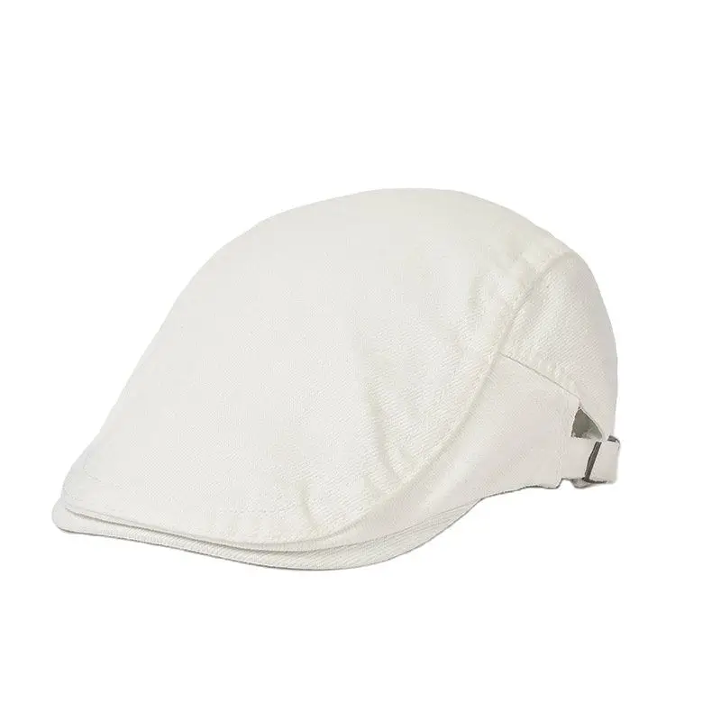 Cotton Solid Newsboy Caps Flat Peaked Cap Men and Women Painter Beret Hats 118 beret hat newsboy cap newsboy hat
