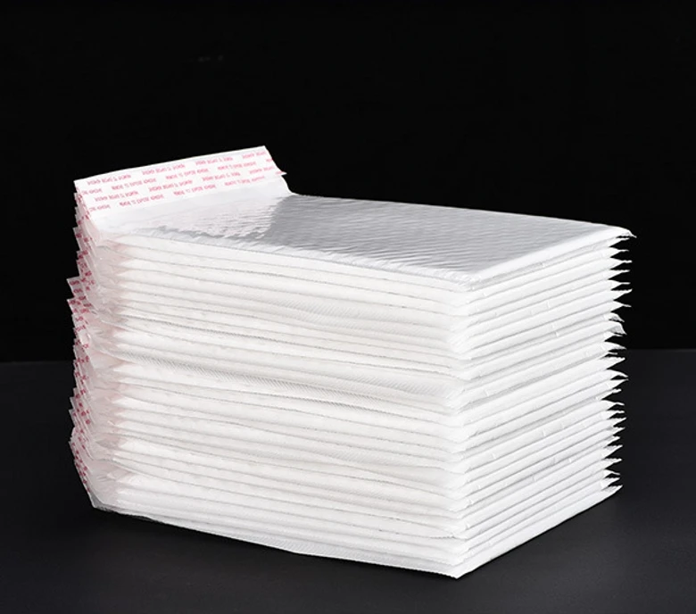 Shockproof White Foam Envelope Bag Self-sealing Padded Mail Bubble Bag Pearl Film Office Shipping Packaging Parcel