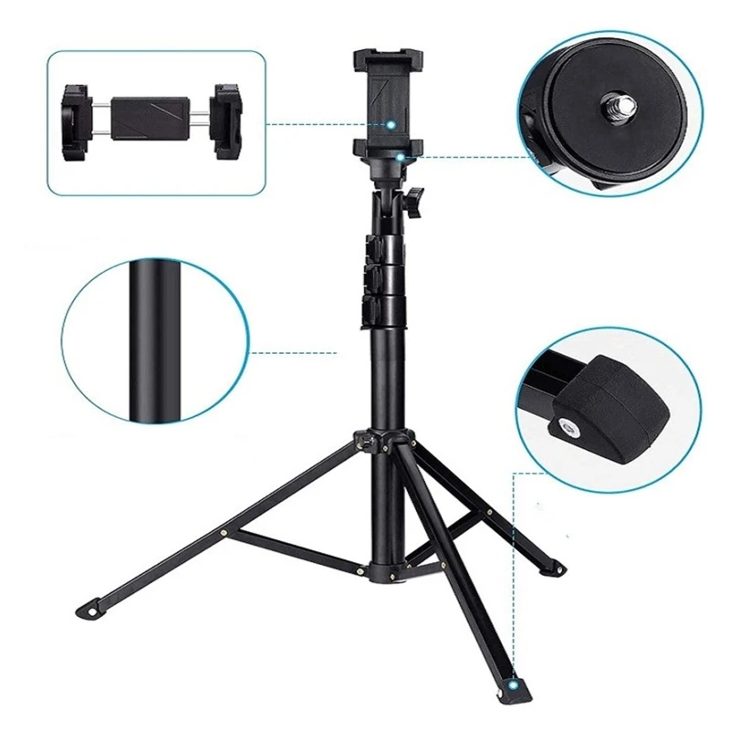 

1.3/1.6m Cellphone Tripod Anti Corrosion Adjustable Tripod Stable Non Slip