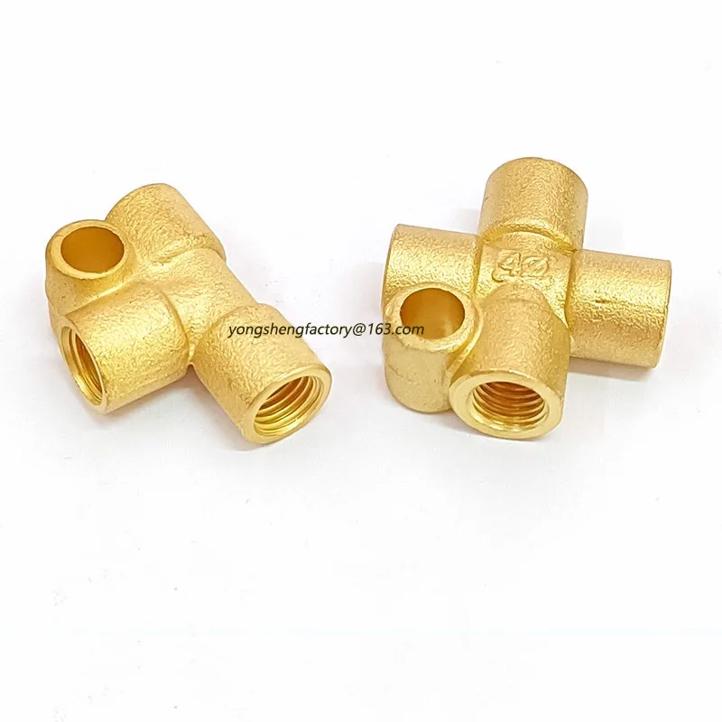 Oil Distributor 3 Way 4 Way Copper Connector Adapter Junction Block Tee Connector 3TD-8-8 4TD-8-8 M8x1 M10x1