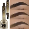 3D Dye Eyebrow Pencil Hairling Anti-smudge Waterproof Long Lasting Black Brown Large Brush Natural Wild Eyebrow Enhancers Cream 1