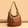 Women's Waterproof Anti Theft Leather Backpack for Girls Shoulder Bags Multifunctional Large Capacity Travel Backpacks Mochilas 3