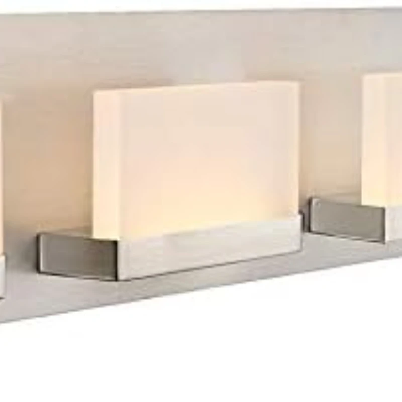 

48" Modern 6-Light 60W Integrated LED (360W eq.) Bathroom/Vanity Light, Rectangular Acrylic Lenses, Energy Efficient, Eco-Fr