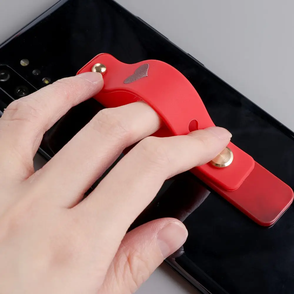 Creative Grip Stand Candy Color Phone Holder Silicone Finger Ring Push Pull Bracket Universal Hand Band Phone Accessaries