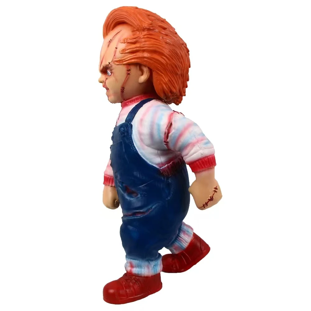 Halloween 45cm Big Chucky Doll Collection Original Statue Horror Chucky Figure Model ChristmasToy Collectible Props Holiday Gift