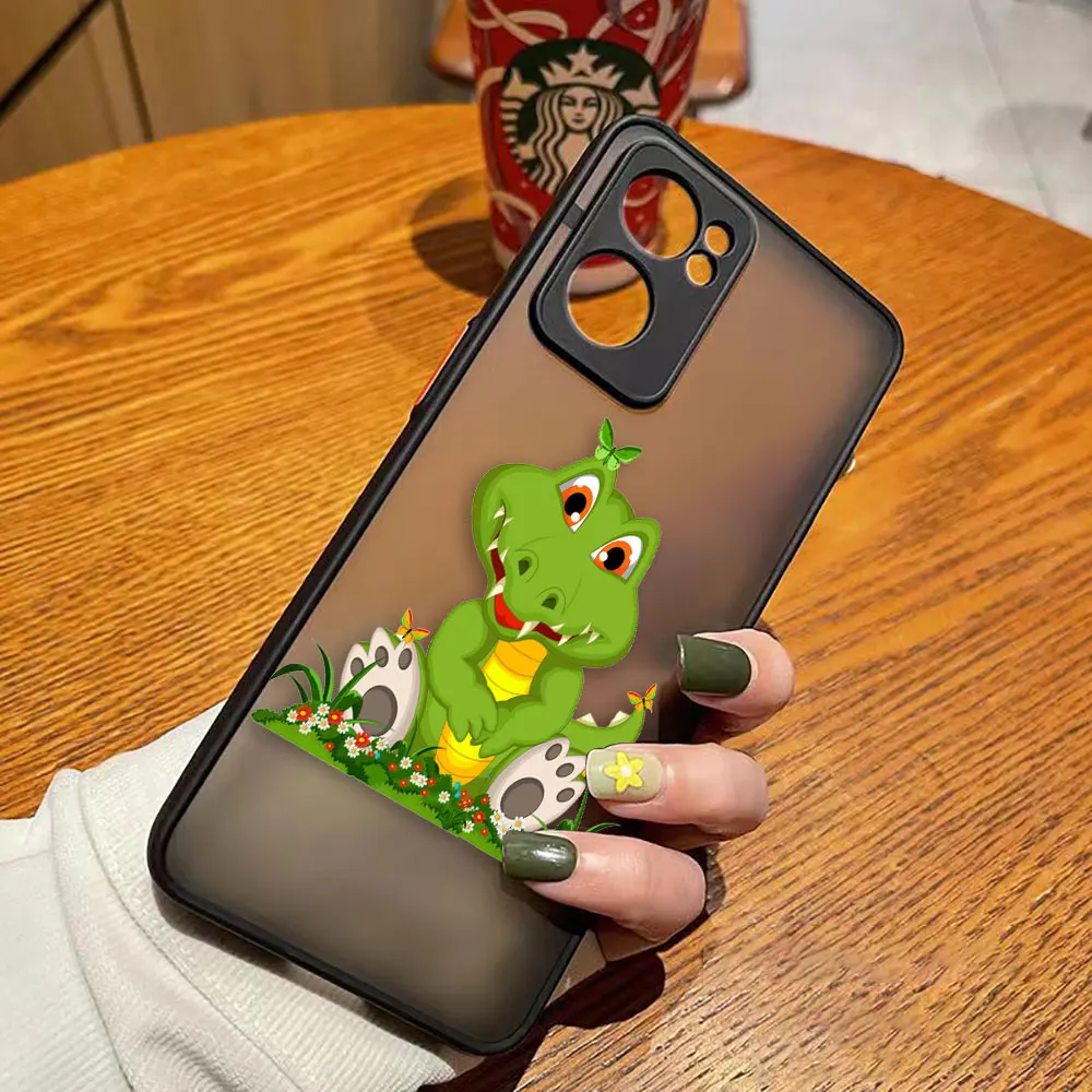 thumbnail image 1 of Funda de teléfono mate para OPPO RENO 8 8T 7Z 7 6Z 6 5 4 3 PRO PLUS 4G 5G Edge Funda Coque Capa Shell lindo dibujos animados cocodrilo, 1 of 5