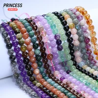 Natural Stone Beads 6/8/10mm Labradorite Citrine Amethyst Garnet Beads for Jewelry Making DIY Bracelet Necklace 1