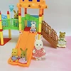 1/12 Forest Family Critters Rabbit Animal Amusement Park Dollhouse Miniature Furniture Slide Ladder DIY City Park For Girl Gifts 2
